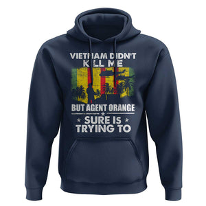 Vietnam Veteran Hoodie Orange Agent Victims Retired Soldiers TS02 Navy Print Your Wear