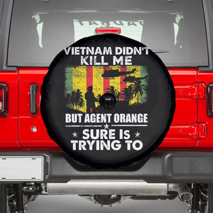 Vietnam Veteran Spare Tire Cover Orange Agent Victims Retired Soldiers TS02 Black Print Your Wear