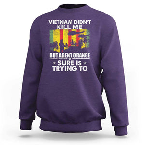 Vietnam Veteran Sweatshirt Orange Agent Victims Retired Soldiers TS02 Purple Print Your Wear