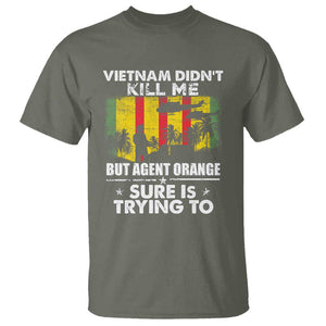 Vietnam Veteran T Shirt Orange Agent Victims Retired Soldiers TS02 Military Green Print Your Wear