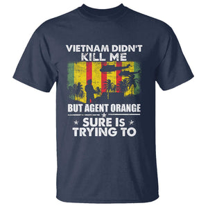 Vietnam Veteran T Shirt Orange Agent Victims Retired Soldiers TS02 Navy Print Your Wear