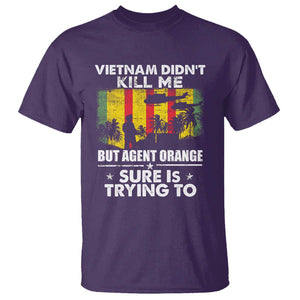 Vietnam Veteran T Shirt Orange Agent Victims Retired Soldiers TS02 Purple Print Your Wear