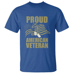 Proud American Veterans T Shirt Patriotic Soldiers Military US Flag Pride TS02 Royal Blue Print Your Wear