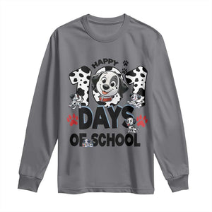 101 Days Of School Dalmatian Dogs Long Sleeve Shirt Happy 101th Day TS02 Charcoal Print Your Wear