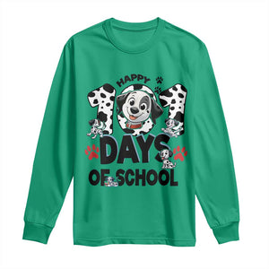 101 Days Of School Dalmatian Dogs Long Sleeve Shirt Happy 101th Day TS02 Irish Green Print Your Wear