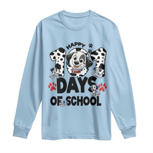 101 Days Of School Dalmatian Dogs Long Sleeve Shirt Happy 101th Day TS02 Light Blue Print Your Wear