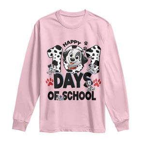 101 Days Of School Dalmatian Dogs Long Sleeve Shirt Happy 101th Day TS02 Light Pink Print Your Wear