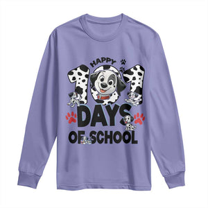 101 Days Of School Dalmatian Dogs Long Sleeve Shirt Happy 101th Day TS02 Violet Print Your Wear