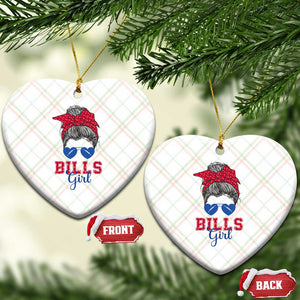 Bills Girl Messy Bun Ceramic Ornament Funny Sports Fan Team TS02 Print Your Wear