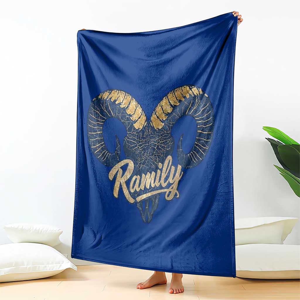 Ramily Bighorn Sheep Skull Ram Lover Vintage Throw Blanket TS02 Print Your Wear