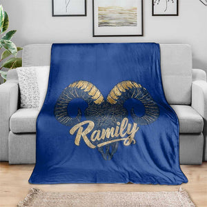 Ramily Bighorn Sheep Skull Ram Lover Vintage Throw Blanket TS02 Print Your Wear