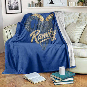 Ramily Bighorn Sheep Skull Ram Lover Vintage Throw Blanket TS02 Print Your Wear