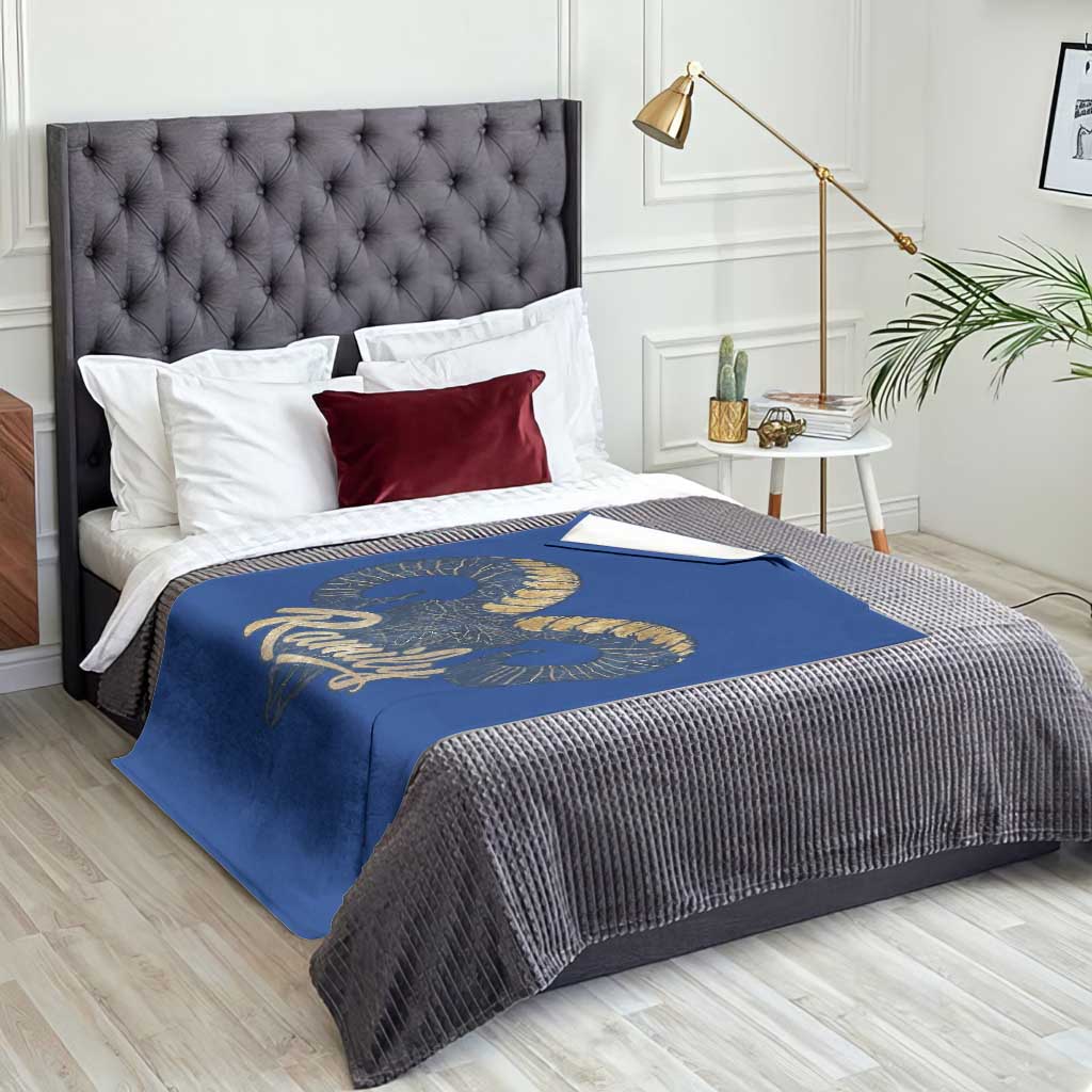 Ramily Bighorn Sheep Skull Ram Lover Vintage Throw Blanket TS02 Print Your Wear