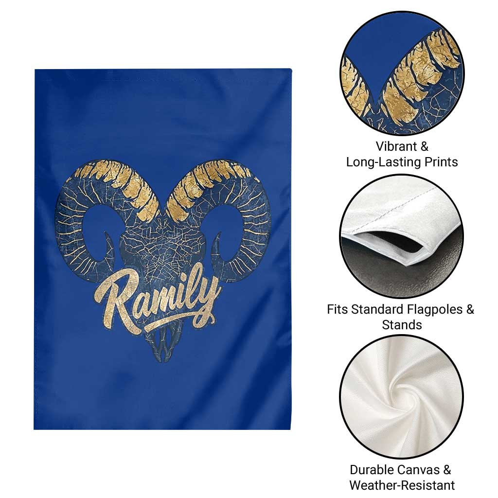 Ramily Bighorn Sheep Skull Ram Lover Vintage Garden Flag TS02 Print Your Wear