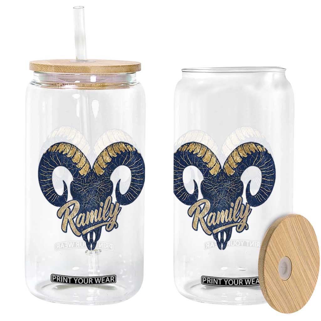 Ramily Bighorn Sheep Skull Ram Lover Vintage Glass Can TS02 Print Your Wear