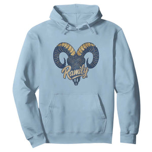 Ramily Bighorn Sheep Skull Ram Lover Vintage Hoodie TS02 Light Blue Print Your Wear