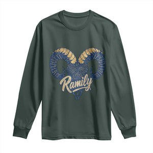 Ramily Bighorn Sheep Skull Ram Lover Vintage Long Sleeve Shirt TS02 Dark Forest Green Print Your Wear
