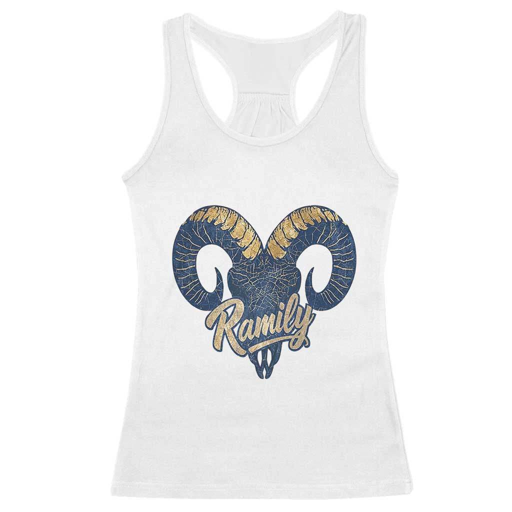 Ramily Bighorn Sheep Skull Ram Lover Vintage Racerback Tank Top TS02 White Print Your Wear