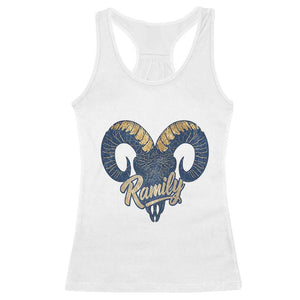 Ramily Bighorn Sheep Skull Ram Lover Vintage Racerback Tank Top TS02 White Print Your Wear