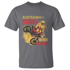 Dirt Bike T Shirt Dirt Never Hurt Motocross Biker TS02 Charcoal Print Your Wear