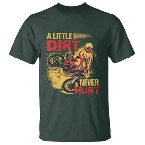 Dirt Bike T Shirt Dirt Never Hurt Motocross Biker TS02 Dark Forest Green Print Your Wear