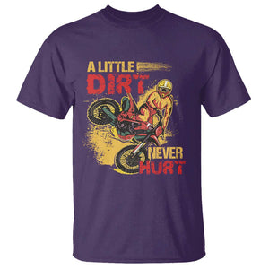 Dirt Bike T Shirt Dirt Never Hurt Motocross Biker TS02 Purple Print Your Wear