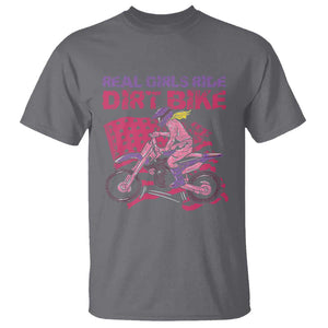 Real Girls Ride Dirt Bikes T Shirt Motocross Lovers Gifts For Womens TS02 Charcoal Print Your Wear