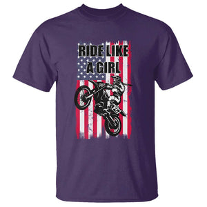 Dirt Bike Ride Like A Girl T Shirt Motocross Lover Biker Girls TS02 Purple Print Your Wear