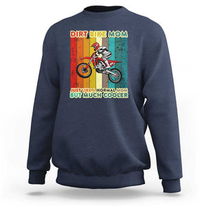 Dirt Bike Mom Sweatshirt Like A Normal Mom But Much Cooler Motocross TS02 Navy Print Your Wear