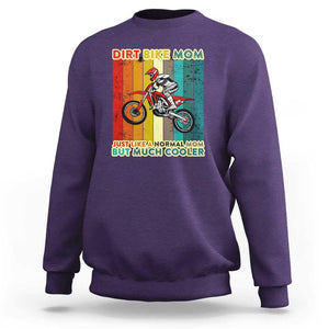 Dirt Bike Mom Sweatshirt Like A Normal Mom But Much Cooler Motocross TS02 Purple Print Your Wear