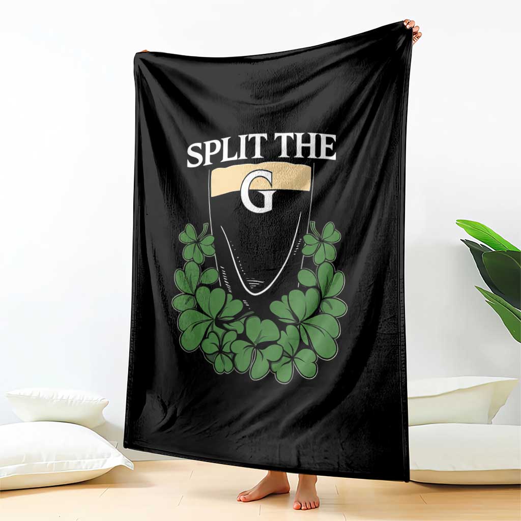 Split the G Funny Irish Stout Beer Drinking Game Throw Blanket St. Patrick’s Day Shamrocks Pub Crawl Crew TS02 Print Your Wear