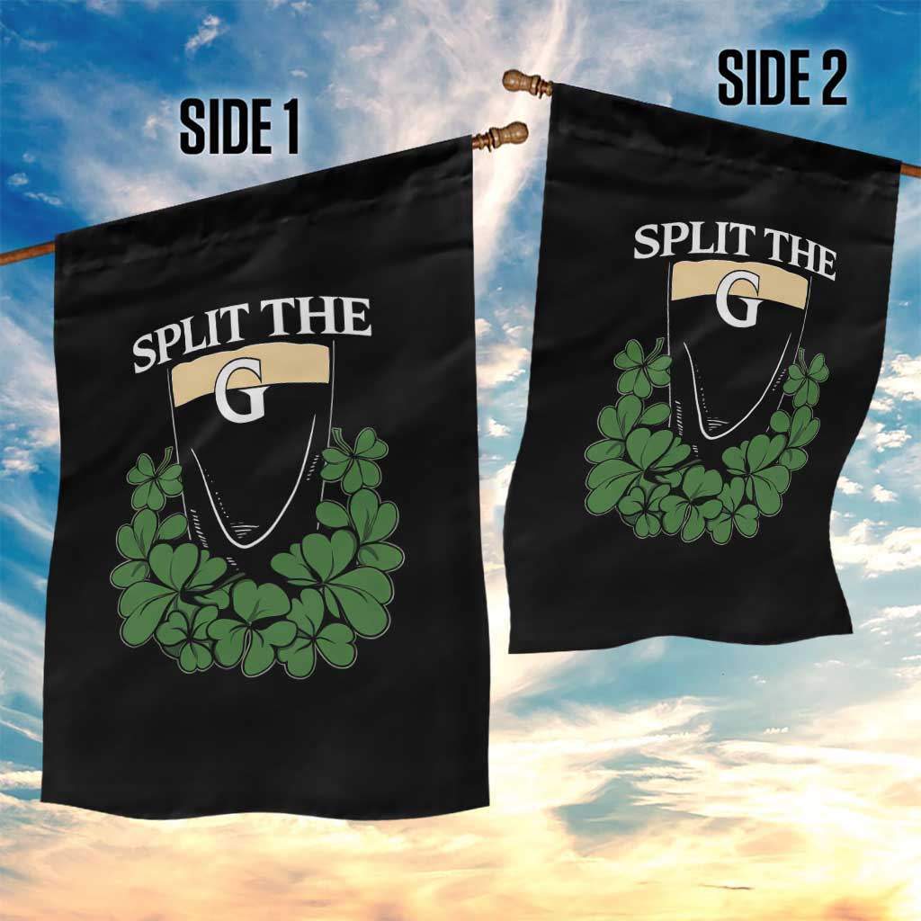 Split the G Funny Irish Stout Beer Drinking Game Garden Flag St. Patrick’s Day Shamrocks Pub Crawl Crew TS02 Print Your Wear
