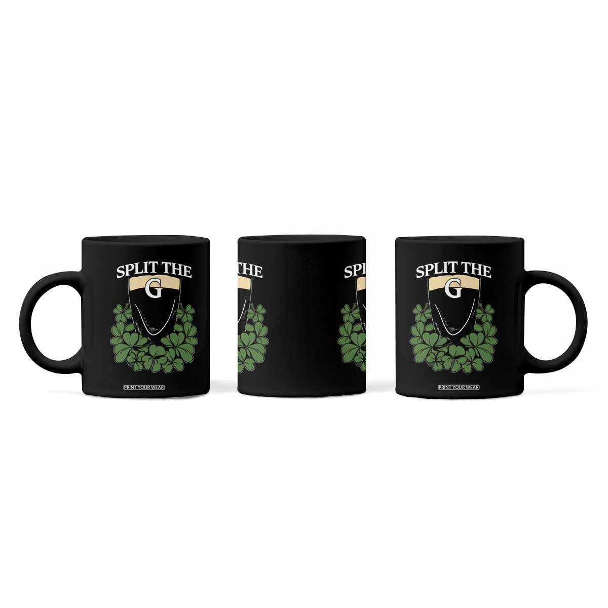 Split the G Funny Irish Stout Beer Drinking Game Coffee Mug St. Patrick’s Day Shamrocks Pub Crawl Crew TS02 Print Your Wear