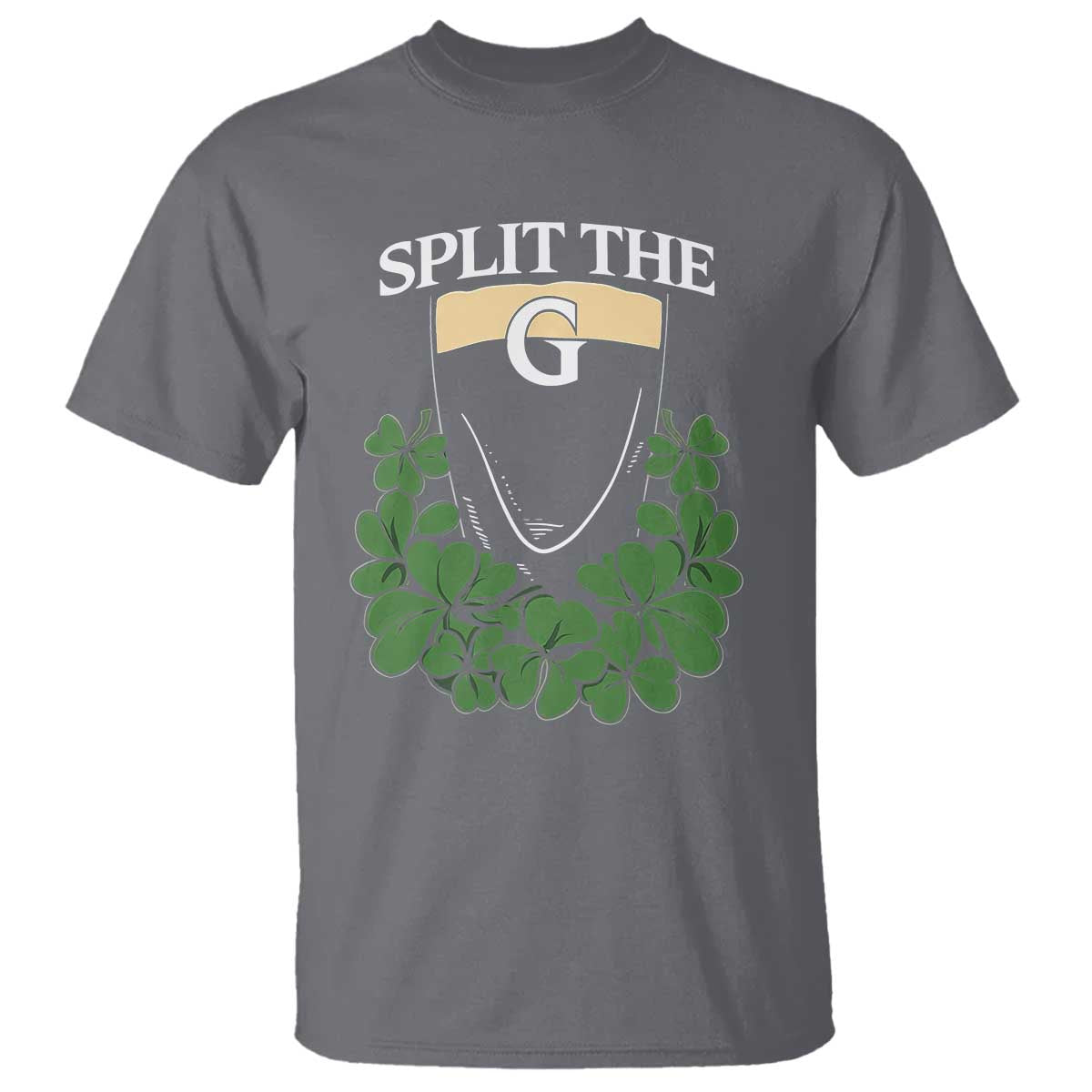 Split the G Funny Irish Stout Beer Drinking Game T Shirt St. Patrick’s Day Shamrocks Pub Crawl Crew TS02 Charcoal Print Your Wear