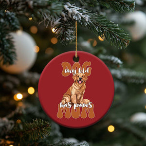 Golden Retriever Christmas Ornament My Kid Has Paws Dog Lover TS02 Print Your Wear