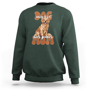 Golden Retriever Sweatshirt My Kid Has Paws Dog Lover TS02 Dark Forest Green Printyourwear