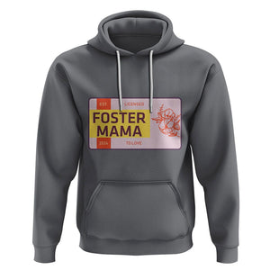 Foster Mama Hoodie Licensed To Love Est 2024 Adoptive Mom TS02 Charcoal Printyourwear