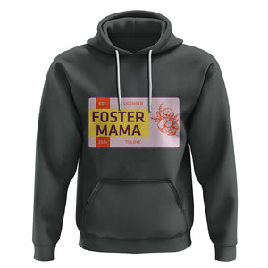 Foster Mama Hoodie Licensed To Love Est 2024 Adoptive Mom TS02 Dark Heather Printyourwear