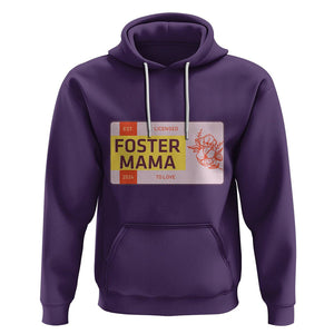 Foster Mama Hoodie Licensed To Love Est 2024 Adoptive Mom TS02 Purple Printyourwear