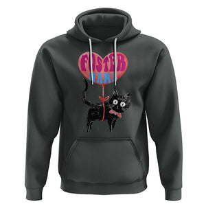 Cat Mom Hoodie Foster Cat Mama Black Cat Doodle TS02 Dark Heather Printyourwear