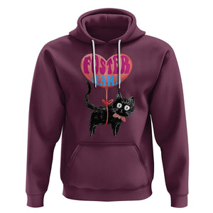 Cat Mom Hoodie Foster Cat Mama Black Cat Doodle TS02 Maroon Printyourwear