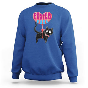 Cat Mom Sweatshirt Foster Cat Mama Black Cat Doodle TS02 Royal Blue Printyourwear