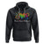 Peace Love Autism Hoodie Support Accept Love Rainbow Infinity Jigsaw Puzzle TS02 Black Printyourwear