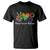 Peace Love Autism T Shirt Support Accept Love Rainbow Infinity Jigsaw Puzzle TS02 Black Printyourwear