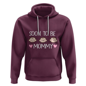 New Mom Hoodie Soon To Be Mommy TS02 Maroon Printyourwear