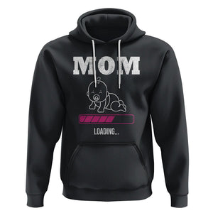 New Mom Hoodie Mom Loading In Progress TS02 Black Printyourwear