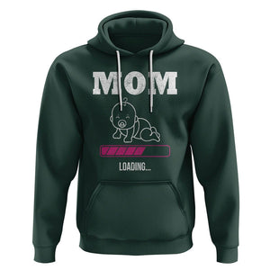 New Mom Hoodie Mom Loading In Progress TS02 Dark Forest Green Printyourwear