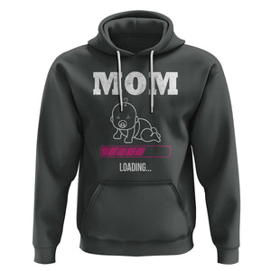 New Mom Hoodie Mom Loading In Progress TS02 Dark Heather Printyourwear