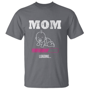 New Mom T Shirt Mom Loading In Progress TS02 Charcoal Printyourwear