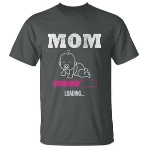 New Mom T Shirt Mom Loading In Progress TS02 Dark Heather Printyourwear